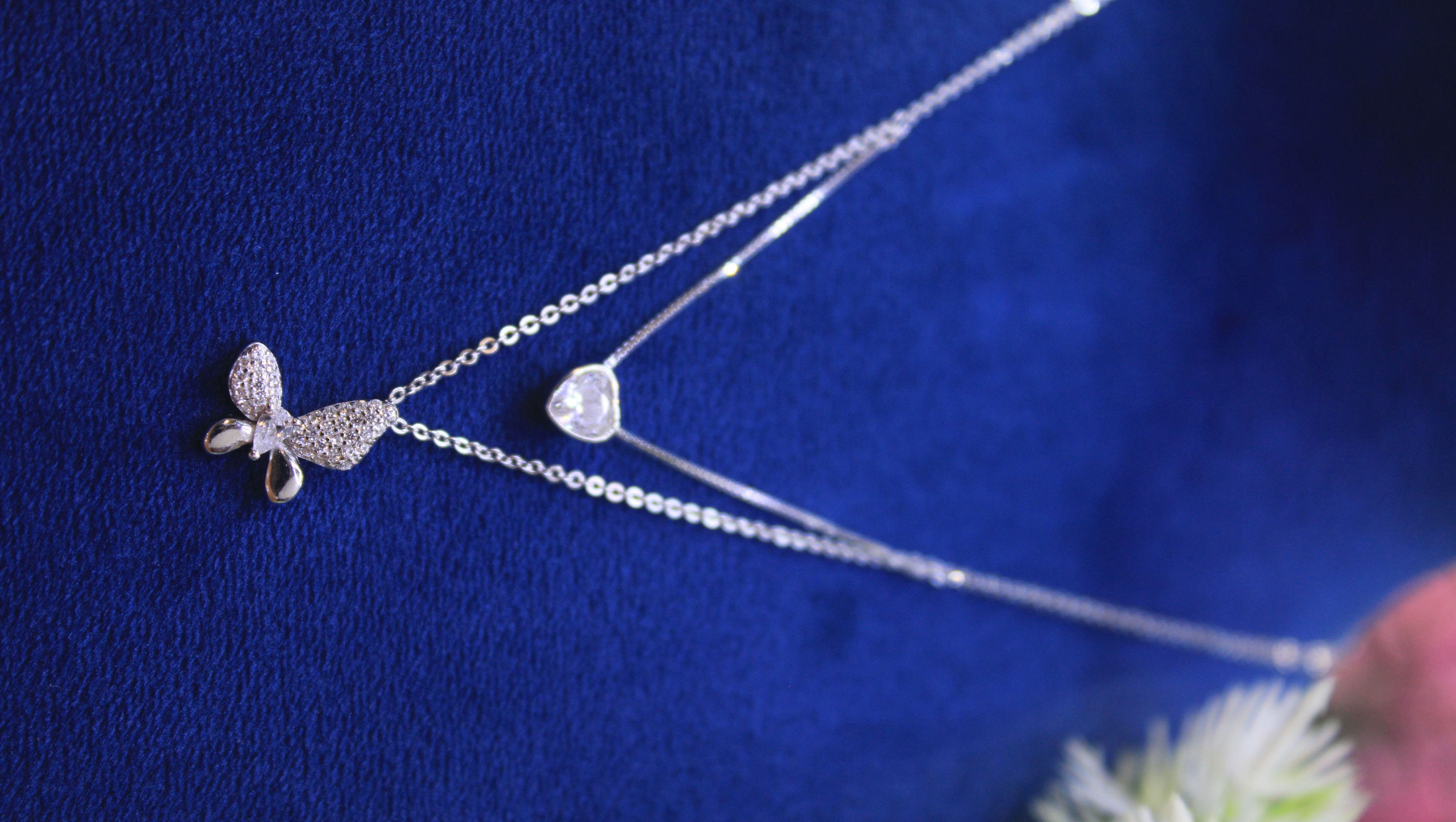 Dainty Layered Necklace Set  Silver Butterfly Pendant & Heart Charm  Minimalist Jewelry for Women Cute Everyday Layered Chain Gift for Her 2