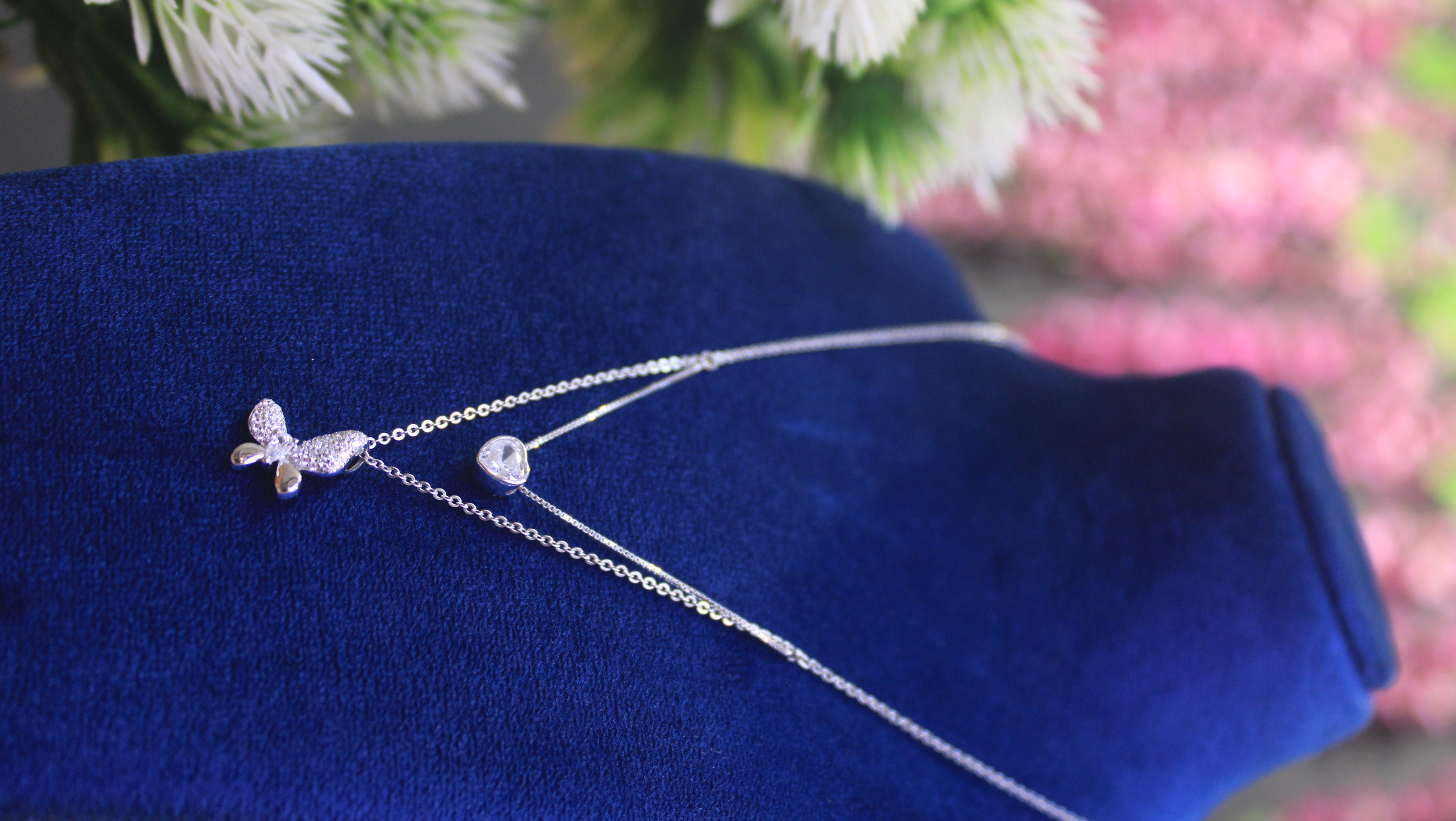 Dainty Layered Necklace Set  Silver Butterfly Pendant & Heart Charm  Minimalist Jewelry for Women Cute Everyday Layered Chain Gift for Her 5